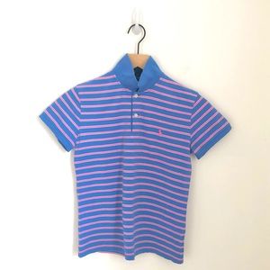 Blue & Pink Short Sleeved Ralph Lauren Polo Shirt